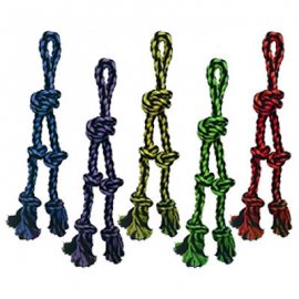 Multipet Nuts For Knots™ Rope Tug w/ 2 Danglers 20 Inch