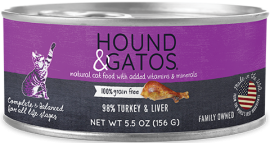 Hound & Gatos 98% Turkey & Liver Recipe for Cats