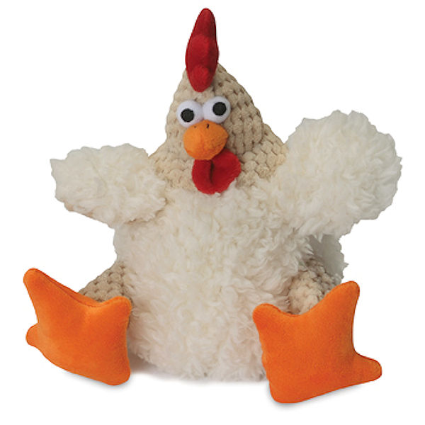 GoDog Fat White Rooster with Chew Guard Technology™ Dog Toy
