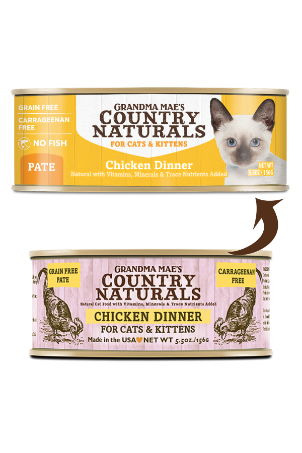Grandma Mae's Country Naturals Chicken Dinner for Cats & Kittens 5.5 Oz