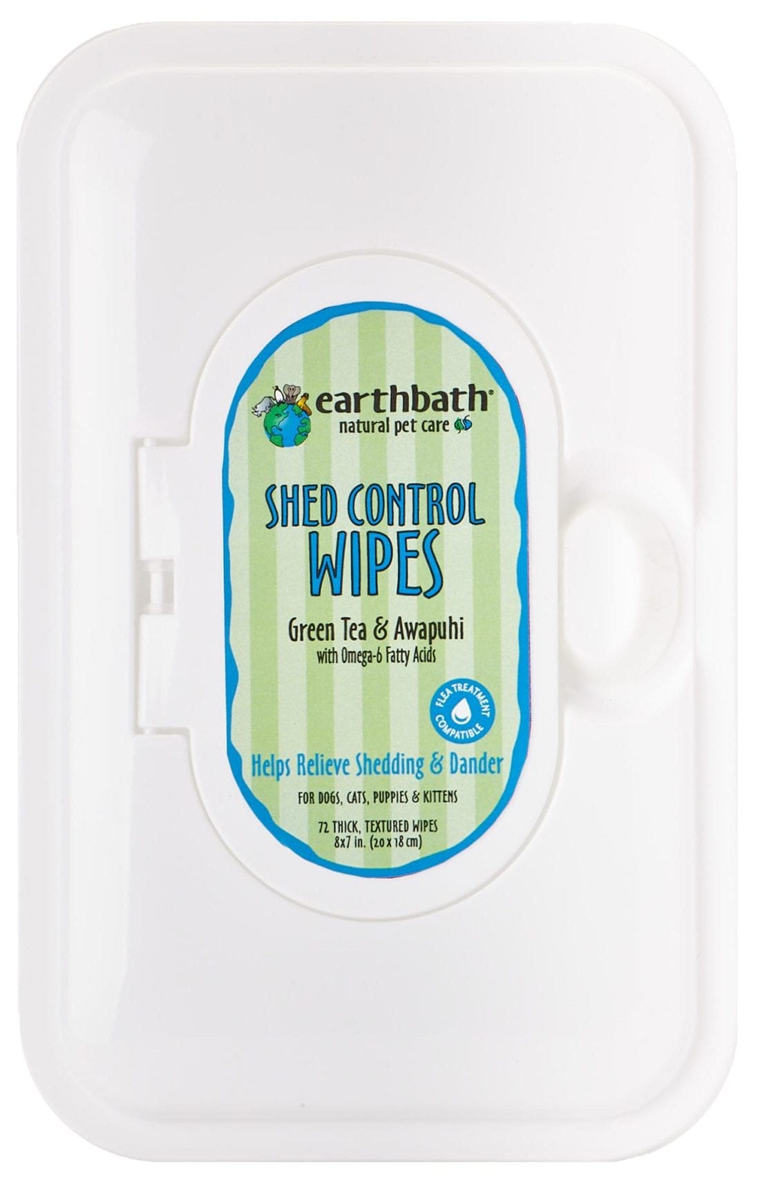 Earthbath Shed Control Green Tea & Awapuhi Wipes