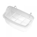 Bird Seed Trough w/Separator 4 Inch Clear