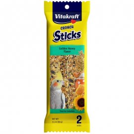 Vitakraft Crunch Sticks Golden Honey Flavor Cockatiel Treat 3.5 Oz