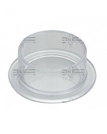 2-GR Clear Round Bird Dish w/Base