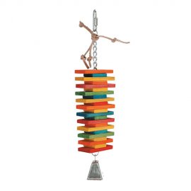 Featherland Colored Squares w/Bell Bird Toy