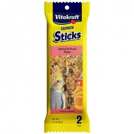 Vitakraft Crunch Sticks Apricot & Peach Flavor Cockatiel Treat 3.5 Oz