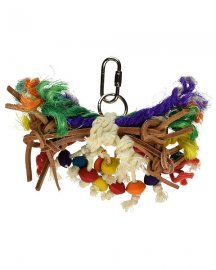 Penn-Plax Leather & Sisal Kabob Small Bird Toy