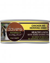 Dave’s Naturally Healthy™ Grain Free Canned Cat Food Chicken and Herring Dinner Formula