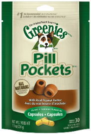 Greenies Pill Pockets™ Treats for Dogs Real Peanut Butter Flavor Capsule