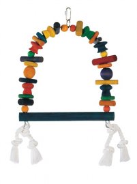 Hagen Junglewood Large Wood and Rope Swing Bird Toy