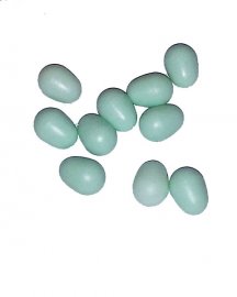 Plastic Finch - Canary Eggs Blue-Green 10 Pack
