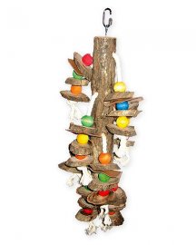 Happy Beaks Wood with Cylinders Bird Toy