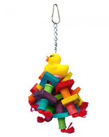 Happy Beaks Rubber Duck Monster Bird Toy