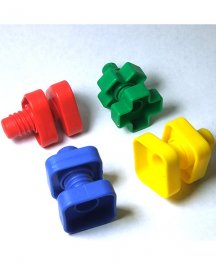 Plastic Nuts & Bolts Foot Toy