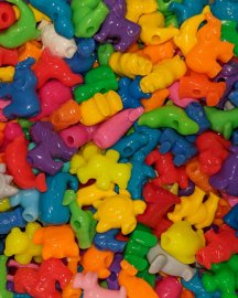 Small Animal Plastic Beads 25 Pack