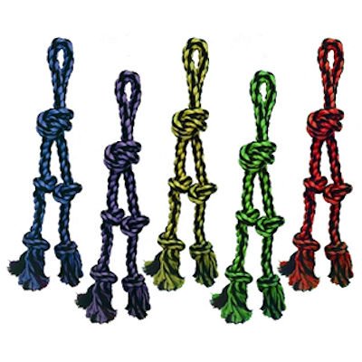 Multipet Nuts For Knots™ Rope Tug w/ 2 Danglers 15 Inch