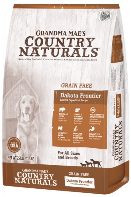 Grandma Mae's Country Naturals Grain Free Non-GMO LID Dakota Frontier Buffalo Meal Recipe