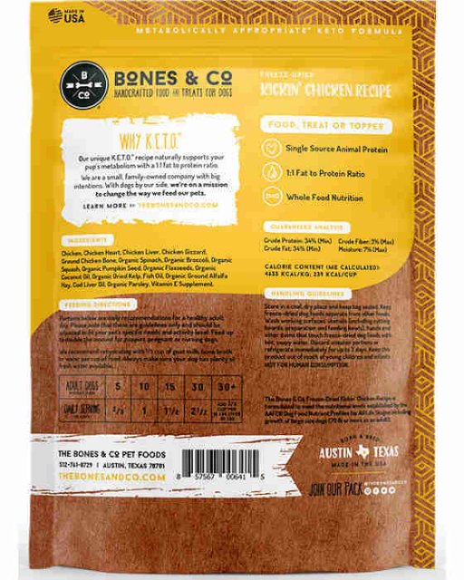 Bones & Co Freeze Dried Kickin' Chicken Recipe