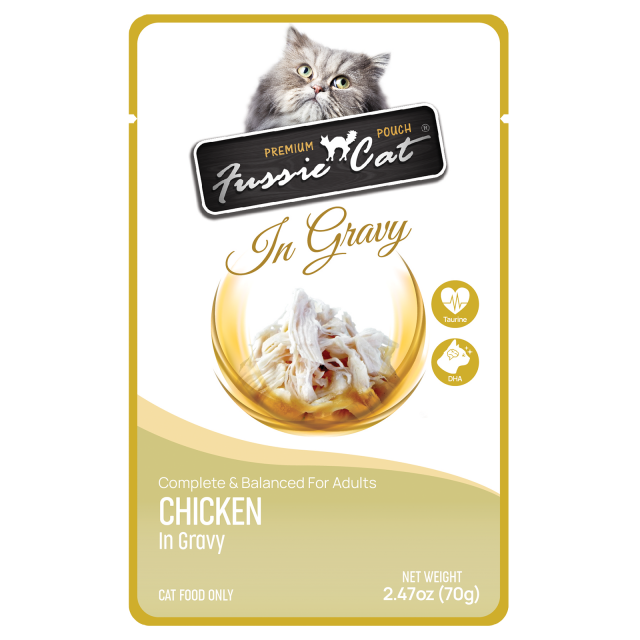 Fussie Cat Premium Pouch - Chicken in Gravy