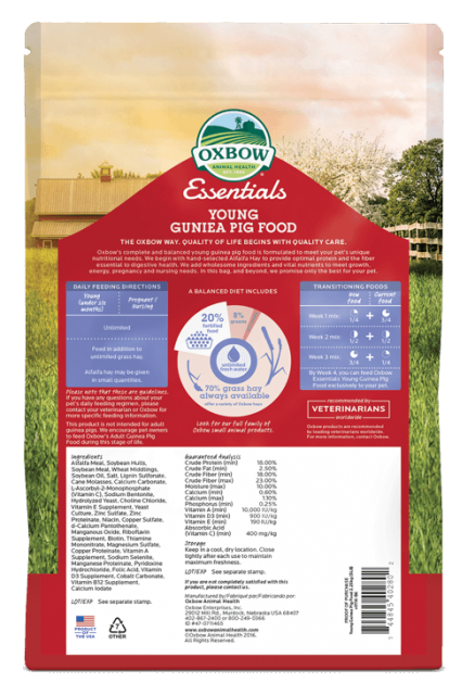 Oxbow Essentials Young Guinea Pig Food 5 Lb