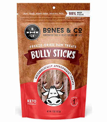 Bones & Co Freeze Dried Raw Bully Sticks Treat 1.7 Oz