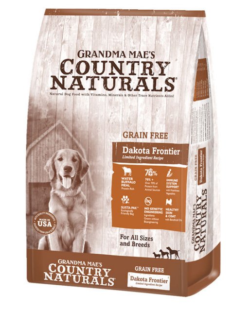 Grandma Mae's Country Naturals Grain Free Non-GMO LID Dakota Frontier Buffalo Meal Recipe