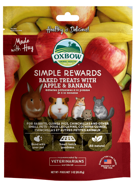 Oxbow Simple Rewards Baked Treats with Apple & Banana