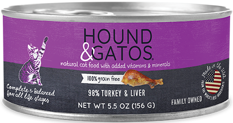 Hound & Gatos 98% Turkey & Liver Recipe for Cats