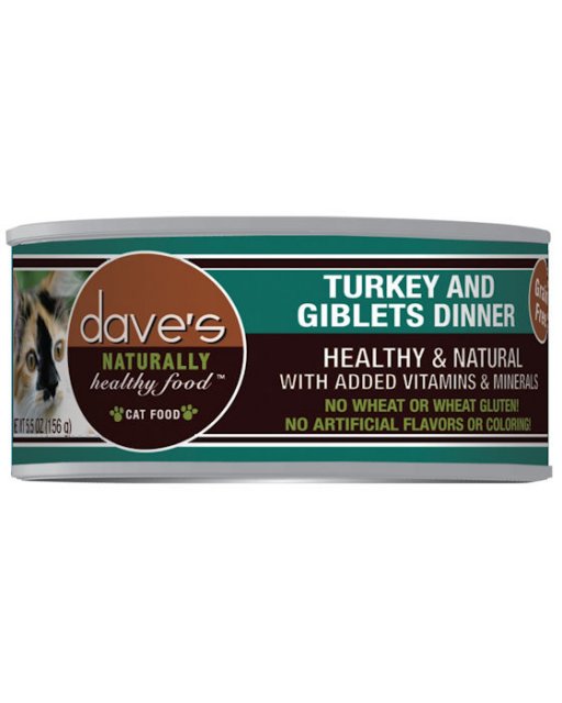 Dave’s Naturally Healthy™ Grain Free Canned Cat Food Turkey & Giblets Dinner Formula