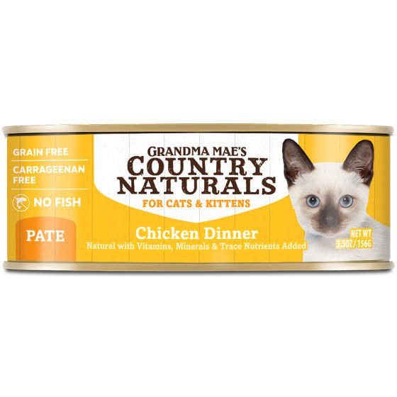 Grandma Mae's Country Naturals Chicken Dinner for Cats & Kittens 5.5 Oz