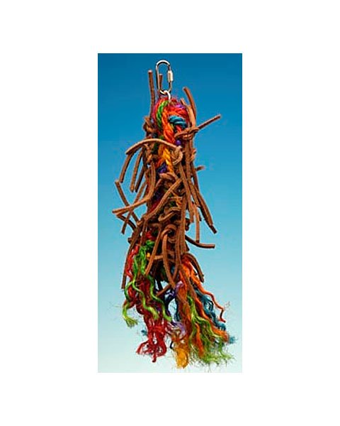 Penn-Plax Leather & Sisal Kabob Bird Toy