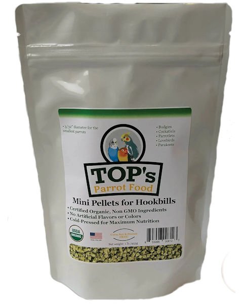 TOP's Parrot Food Organic Mini Pellets