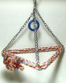 Paradise Tri-Chain Pyramid Rope Bird Swing