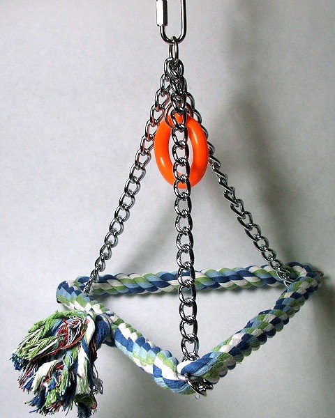Paradise Tri-Chain Pyramid Rope Bird Swing