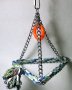 Paradise Tri-Chain Pyramid Rope Bird Swing